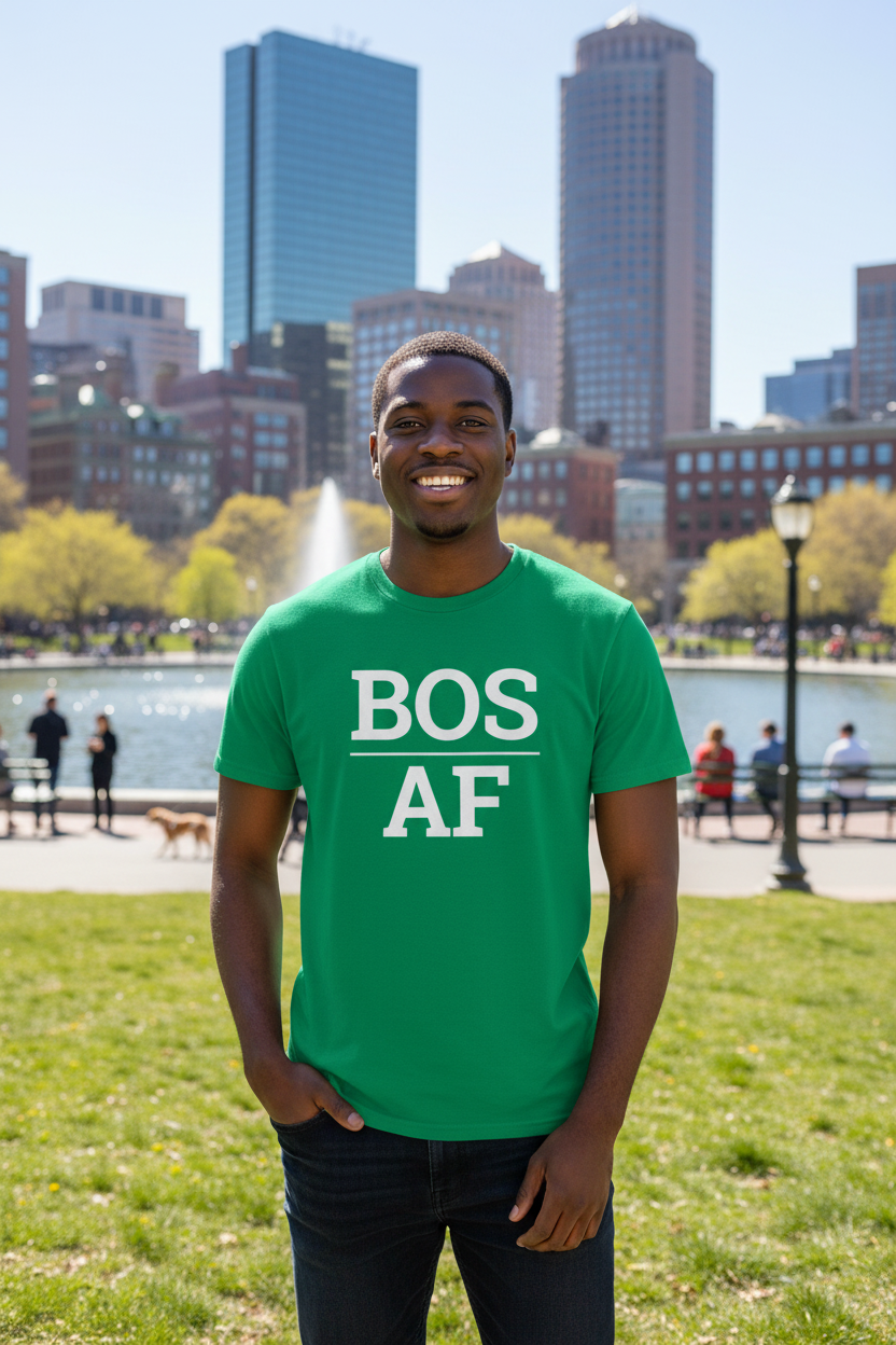 BOS_AF green shirt at Boston Common, Boston MA