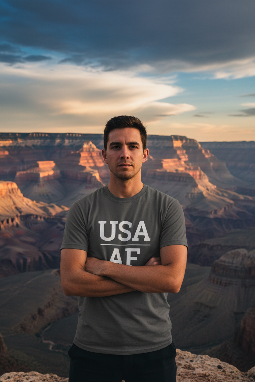 USA_AF charcoal shirt at the Grand Canyon, Arizona