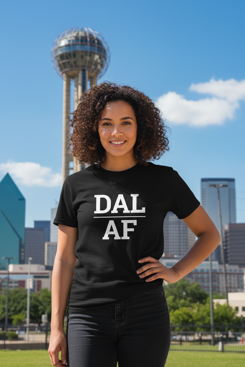 DAL_AF black shirt at Reunion Tower, Dallas TX