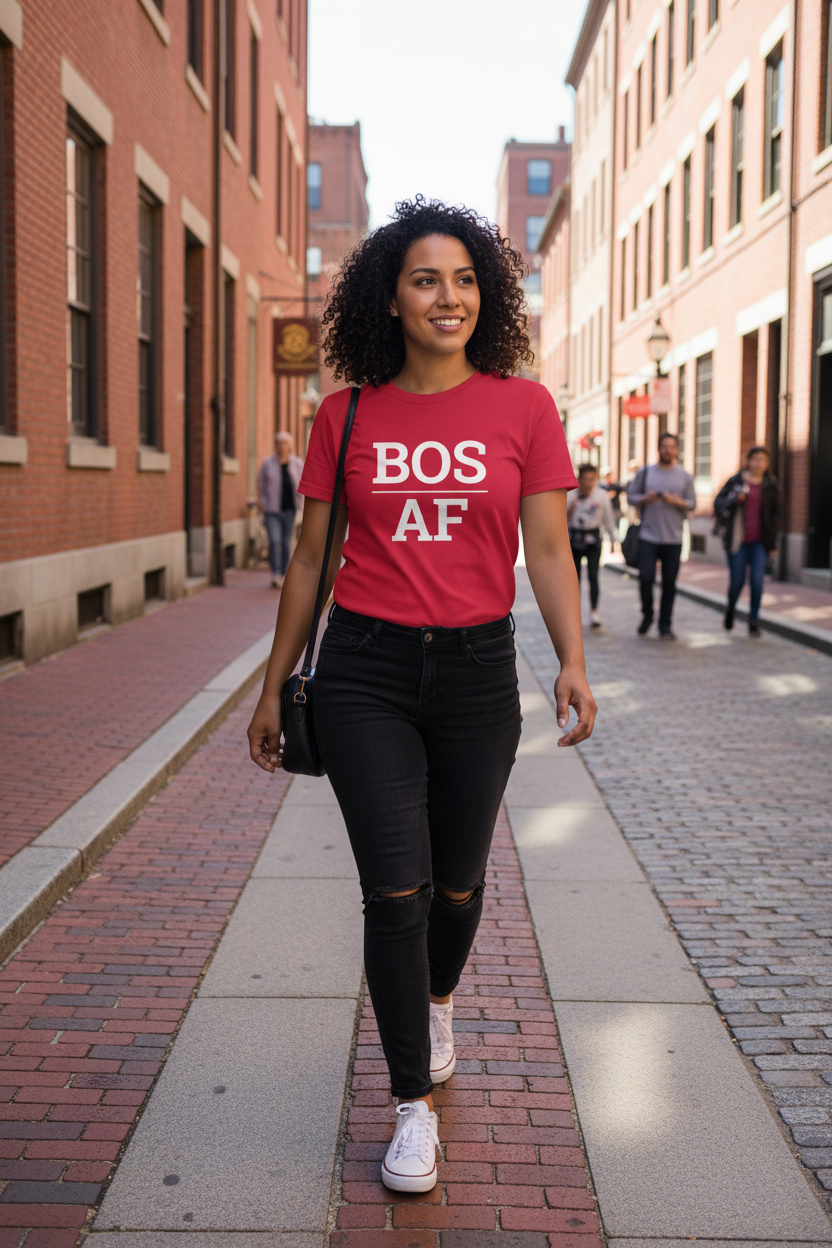 BOS_AF cardinal red shirt on the Freedom Trail, Boston MA